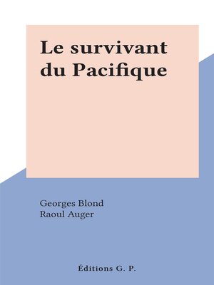 cover image of Le survivant du Pacifique